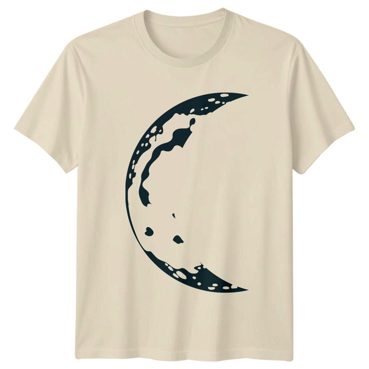 Powered By Lunar Energy T-Shirt Lunar Space Birthday Gift For Him And Her L