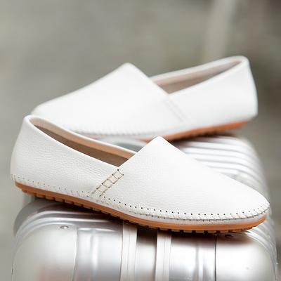 FashionUltra-light Soft-Soled Mens Loafers Genuine Leather Shoes for Men Casual Shoes Moccasins Breathable Comfort Flats Driving Shoes