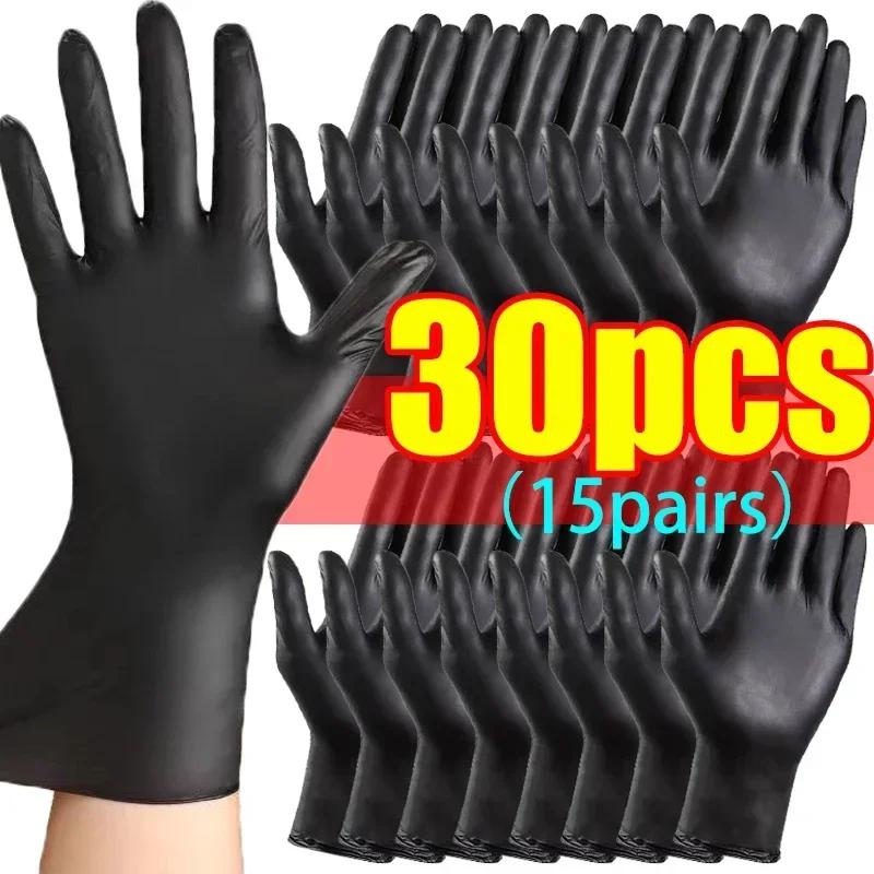 Disposable Black Nitrile PVC Gloves Strong Gloves For Housework Dish Washing Car Industry Gardening Pet Care Baking Cooking Tool