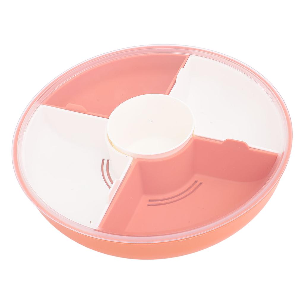 Veggie Tray with Lid Large Capacity Plastic Drainage Divided Snack Tray for Fruit Kitchen Type 1