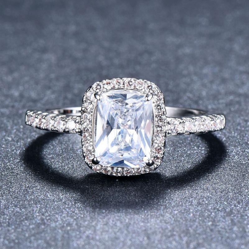 

Wind multi-color pink diamond ring fashion zircon simple jewelry ring no. 5