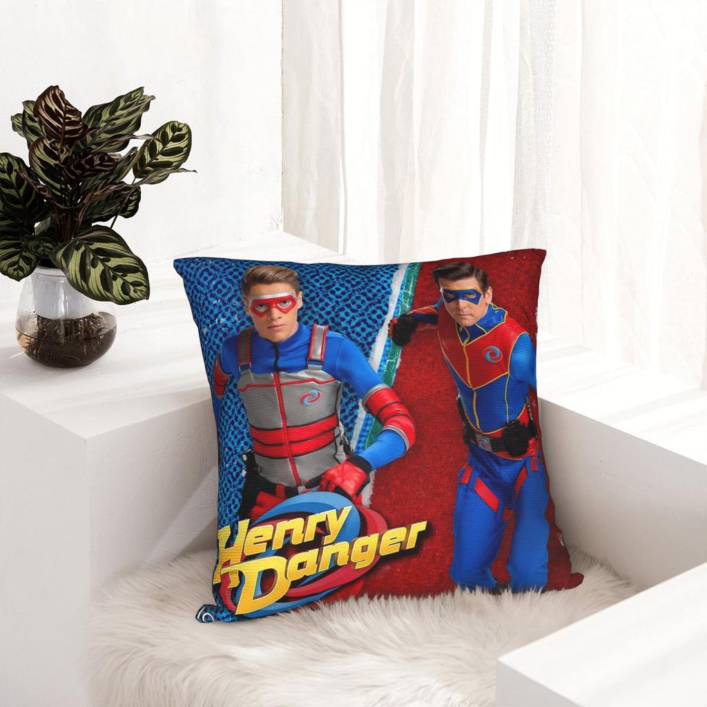 Henry Danger Captain Man And Kid Danger Pillowcase Printing Cushion Cover Decoration Throw Pillow Case Cover Home
