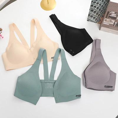 Women Bra Front Buckle Adjustable Underwear Sexy Comfortable Wireless Breasts Breathable Sports Bra