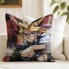 Anime YyUGiOh Cushion Cover Natural Linen Double Sided Print  Throw Pillow Case for Sofa Couch Home Decor