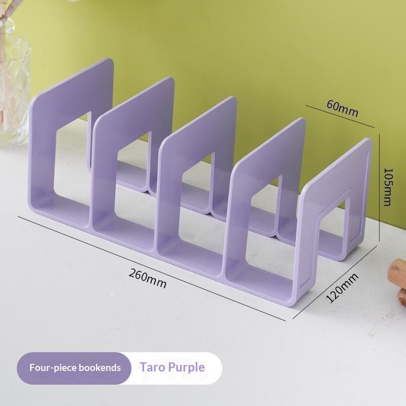 Multifunctional Bookends Stand Non-Slip Book Magazine Storage Organizer for School Office Students Home