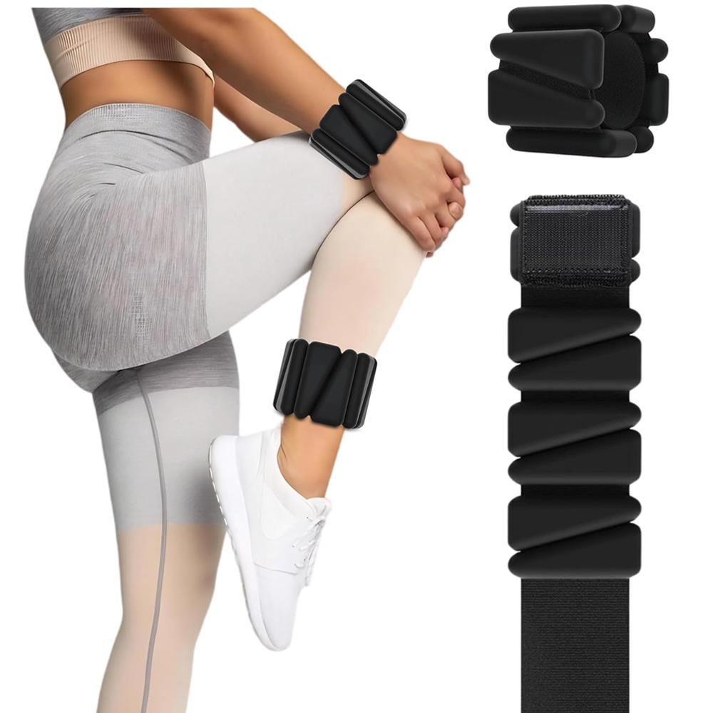 1 Pereche Greutăți Reglabile pentru Încheieturi și Glezne 2-4Lbs Brățări din Silicon pentru Antrenament de Forță Pentru Yoga Alergare Înot Femei Bărbați
