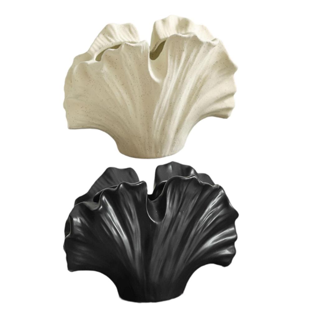 Keramik Blumenvase Geburtstagsgeschenke Ginkgoblatt Vase für Regal Kaminsims Büro