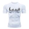 Compressed Long Sleeved Shirt, Black Fitness T-shirt, Men's Muscle Quick Drying Fitness Clothing, Sun Protection Sports, Close Fitting