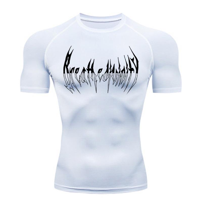 Compressed Long Sleeved Shirt, Black Fitness T-shirt, Men's Muscle Quick Drying Fitness Clothing, Sun Protection Sports, Close Fitting