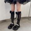 Girls Socks Hollow Out Thin Section Three Yarn Knot Love Princess Baby Socks Lolita Stockings