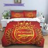 Arsenal F Custom Name Pattern Bedding,Quilt Set Quilt Cover Pillowcase Home Birthday Gift(1 * duvet cover + 2 * pillowcase, without core)