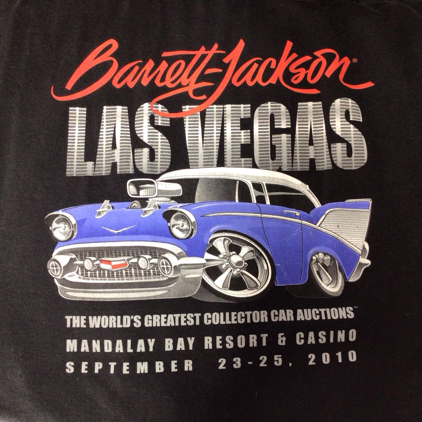 Barrett Jackson Short Sleeve Tshirt Men’s 2XL Las Vegas Mandalay Bay 2010 Black Unisex T-Shirt XL