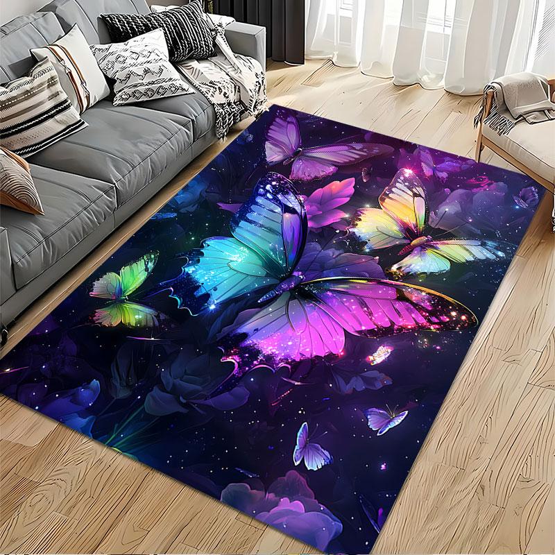 Colorful Butterfly Galaxy Design Suitable As a Non-slip Mat for the Living Room or Bedroom Sofa