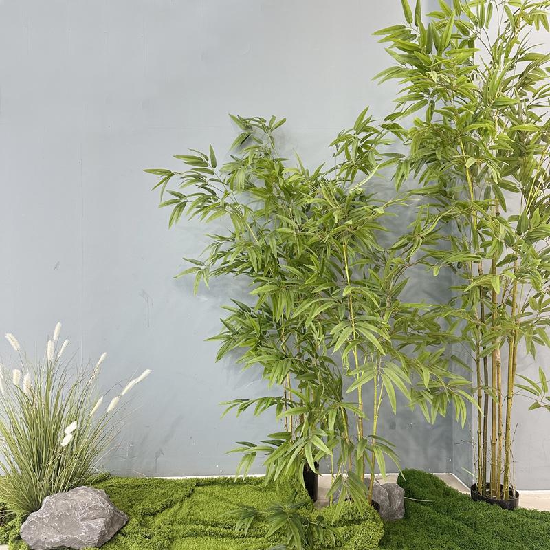 Zen Bamboo Bonsai Decor: Green Bamboo Plant for Home, Office, or Shop. Perfect for Living Room or Entryway.