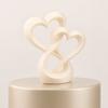 yangyizhi Intertwined Hearts Figurine, 3D Printed Love Statue, Table Centerpiece Sculpture for Living Room Wedding Romantic Gift