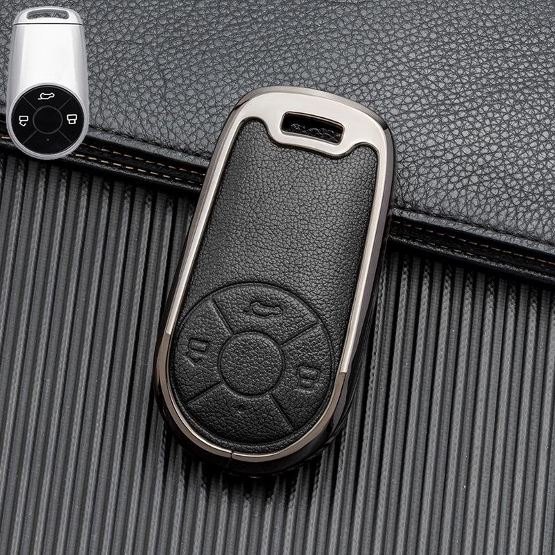 Double-Sided Leather Key Case for ORA Good Cat GT & Lightning Cat - Full Coverage, No Signal Block