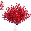 Künstliche Pflanze Stechpalme Rote Früchte Festival Weihnachtsbaumkranz Hausfest Party Hochzeitsdekoration DIY Geschenk Zubehör Bühnenrequisite