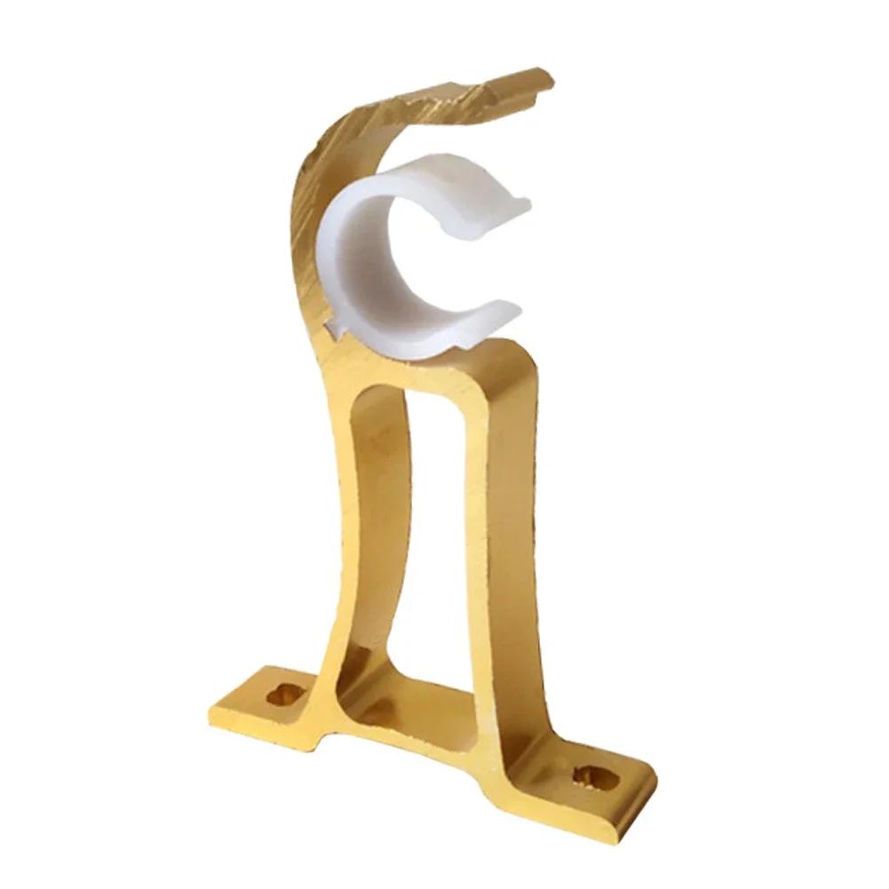 Fancyfamily Thickened Aluminum Alloy Curtain Rod Bracket Base Home Ceiling Curtain Rod Installation Hook