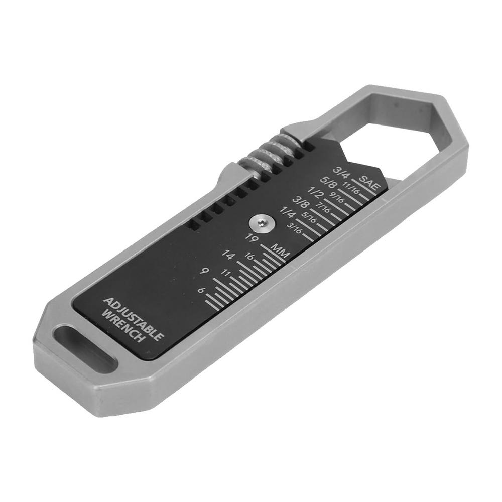 

Stainless Steel Adjustable Wrench Portable Multi Wrench Ergonomic Design Space-Saving Pocket Tools For Outdoor Explorers DIY чорний