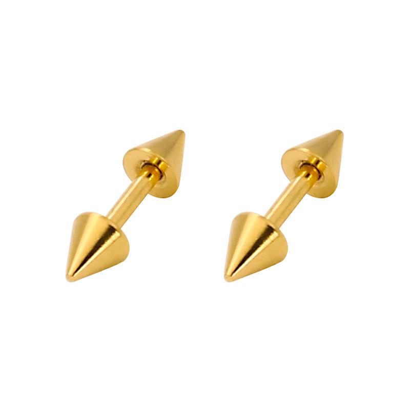 2025 Heißverkaufte Titanstahl-Kegelohrstecker - Hip-Hop Punk Style Piercing Schmuck für Frauen.