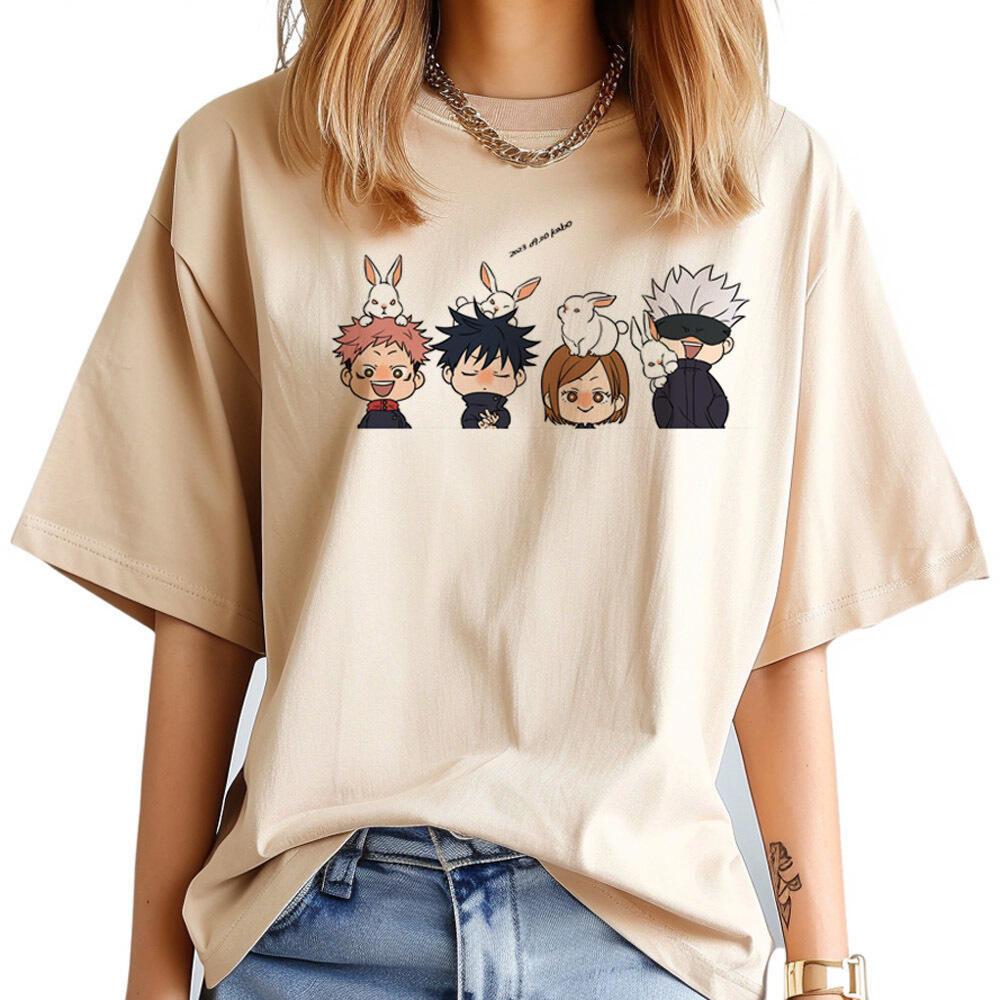 Jujutsu Kaisen Gojo tshirt Women hip hop Breathable aesthetic 2000s anime Punk top tees University Pop Culture streetwear kawaii