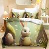Heimtextilien Dreiteiliges Osterei Cartoon Digitaldruck Steppdecke Kissenbezug Bettwäsche