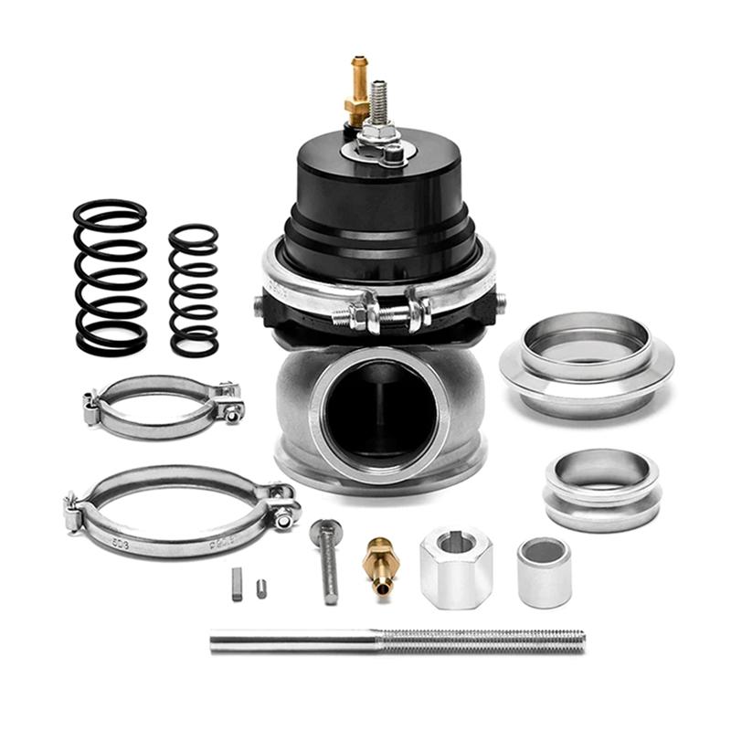 A28G-60Mm Wastegate Turbo External Kit With V-Band Flange And Clamp Universal Turbo External Waste Gate For Turbo Manifold