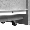 Narrow Bathroom Cabinet with Casters Concrete Grey Particleboard