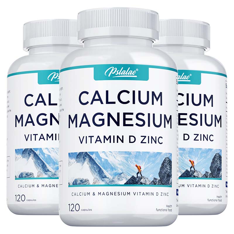 Magnesium, Calcium, Zinc, and Vitamin D Complex Nutritional Capsules: Minerals, Muscle Support, Strong Bones, Suitable for Adults