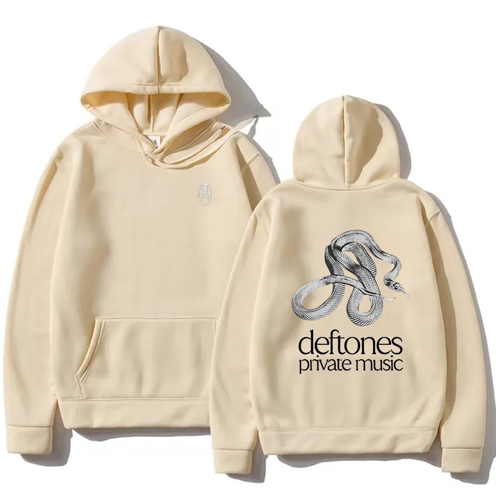 Deftones Private Music Hoodie Deftones Band Long Sleeve Music Sweatshirt Women Men High Street Loose Clothing Streetwear Casual