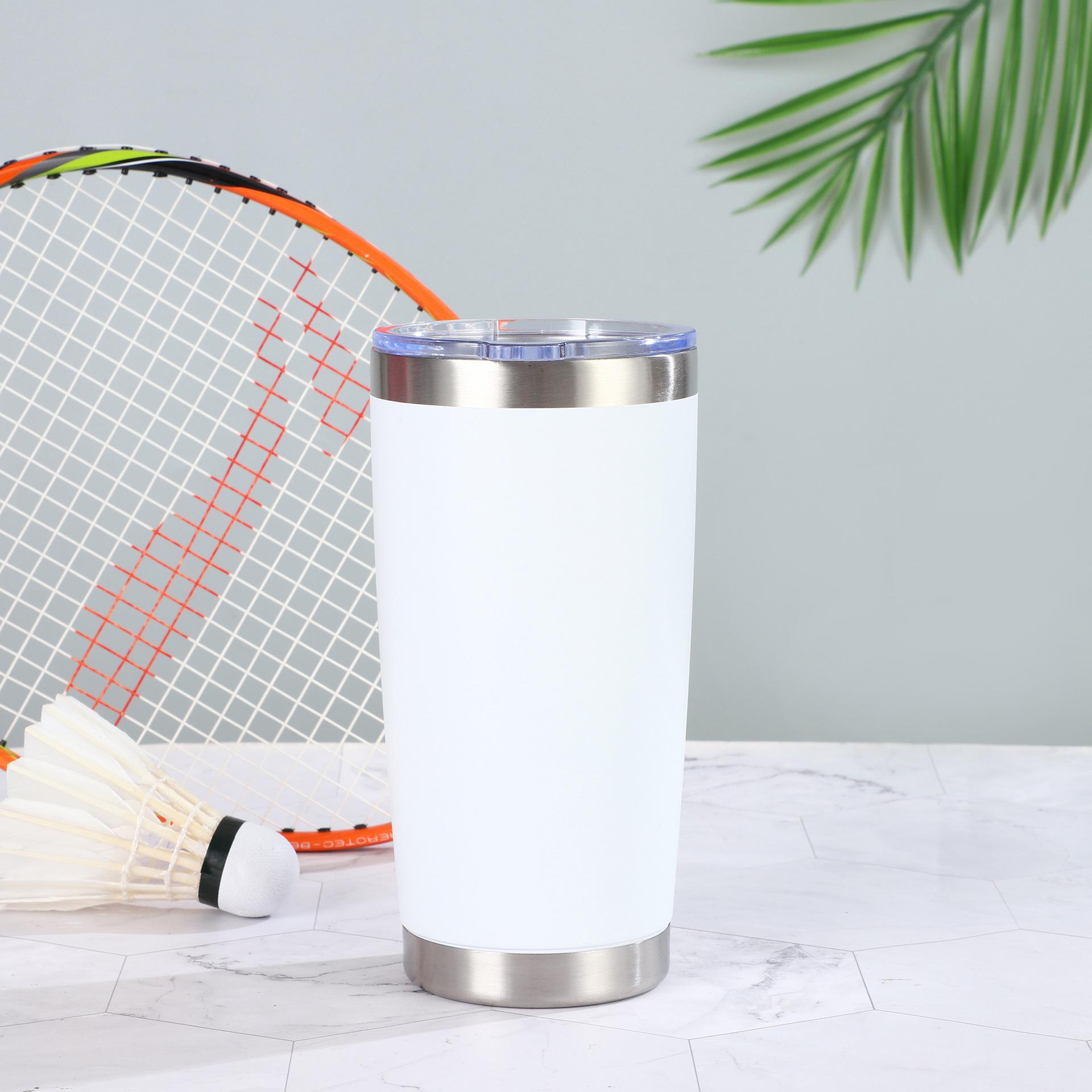 20oz Stainless Steel Car Vacuum Thermos Cup - Double-Layer, Large Capacity, Portable Ice Cooler 20oz