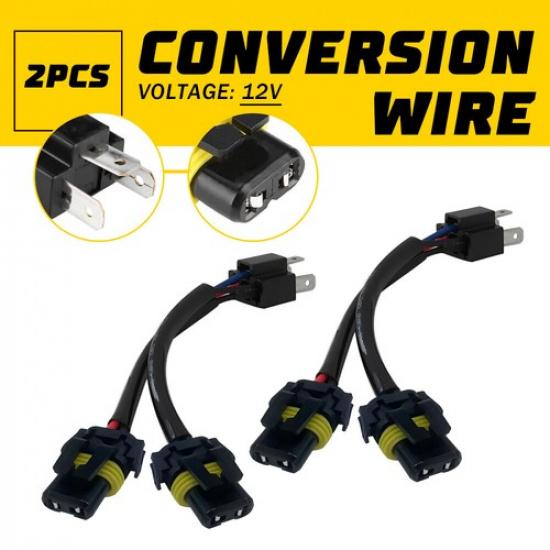 Conversion Wire H6054 to 9005 9006 Two Harness Head Light Bulb Adapter Plug EK