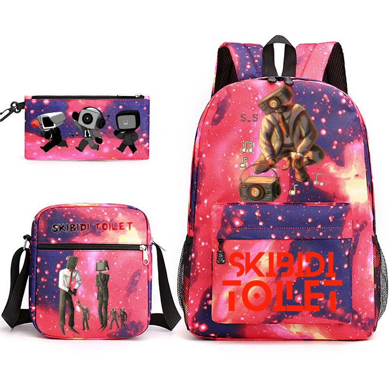 New toilet man spoof primary school backpack