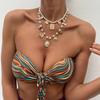 Pearl Love Flower Fringe Pendant Necklace Retro Temperament Collarbone Chain Light Luxury Personality High-end Jewelry
