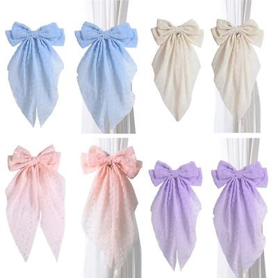 Ribbon Window Curtain Buckles Clasp Curtain Rope Holders Cute Bowknot Curtain Tieback Kids Room