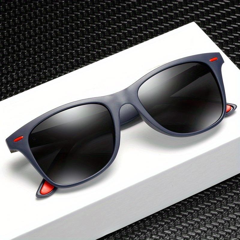 Gafas de sol deportivas clásicas informales con montura cuadrada para hombres y mujeres para conducir al aire libre, pescar y viajar