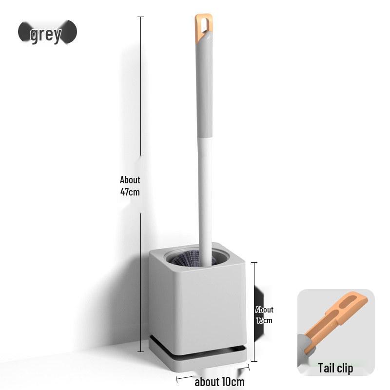 Wall-Mounted Long Handle Toilet Brush with Concave Base - No Dead Angle for Efficient Bathroom Cleaning