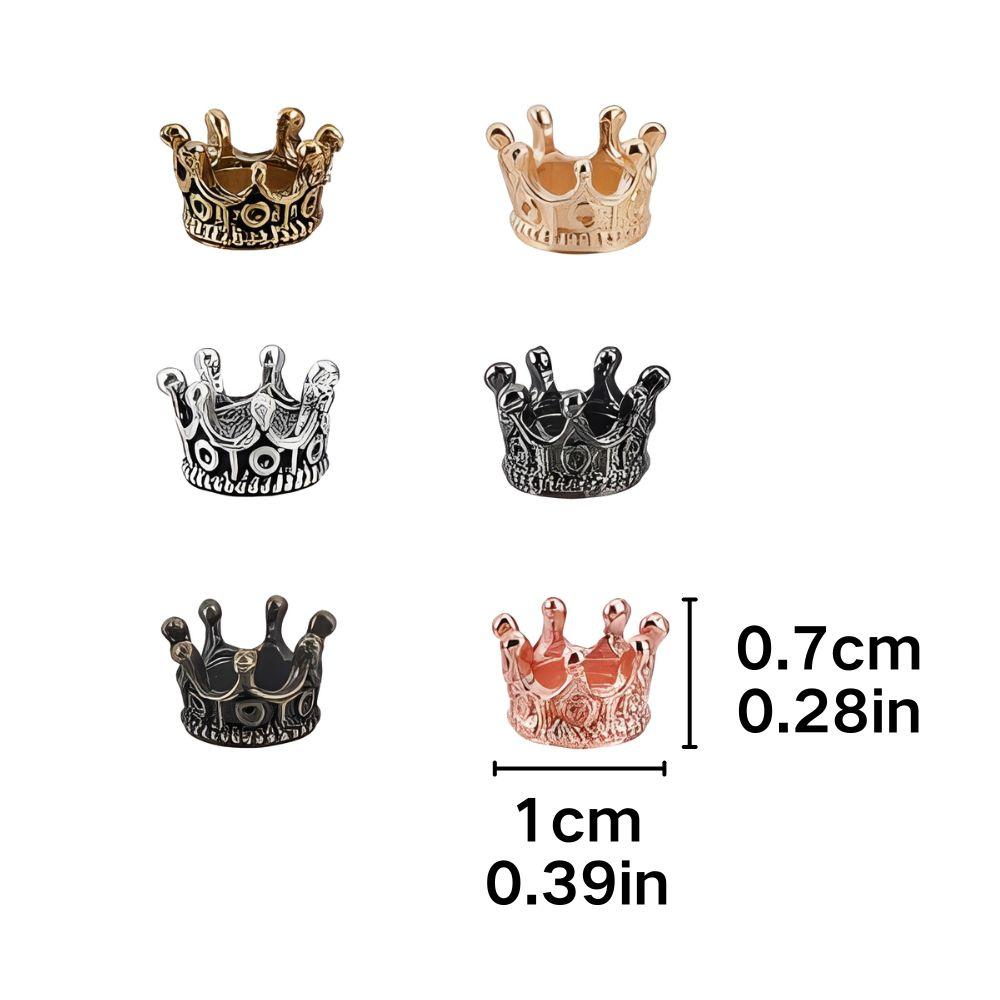 10pcs Alloy Mixing Colors Crown Accessories Pendant DIY Bracelet Necklace Earring Making Decorative Spacer Beads YMY