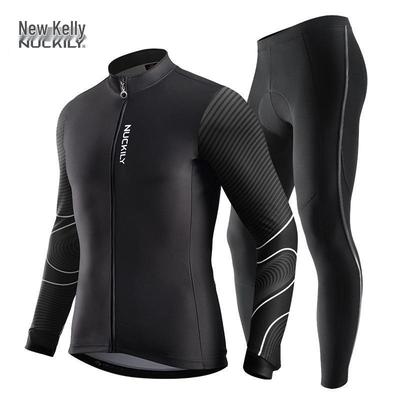 NUCKILY Men's Fleece Cycling Suit: Warm Autumn/Winter Mountain & Road Bike Gear