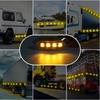 Lampa obrysowa boczna X-STYLE 4 LED 12V 24V Żółta Światło obrysowe Tylne światło obrysowe Światło sygnalizacyjne Ciężarówka Przyczepa Autobus Łódź Uniwersalna Lampa obrysowa Zestaw 10 szt.