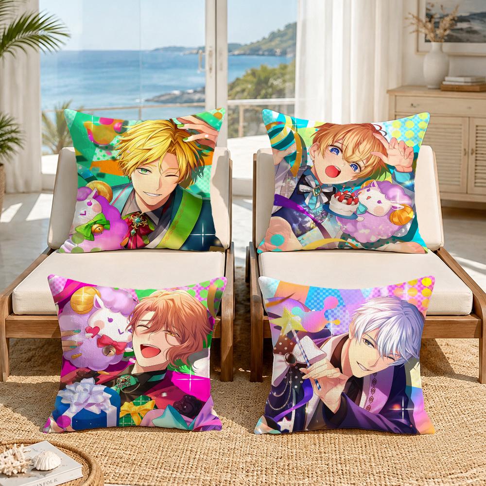 Game Obey Me Cushion Cover Premium Skinfriendly Short Plush Pillow Cover Airy Casual Cushion For Hotel Homestay