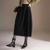 Stylish Elastic Waist Women's Winter 2025 Korean Slimming Casual Mid-Length Skirt