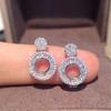 Huitan Brilliant Women's Drop Earrings with Cubic Zirconia Fashion Accessories for Wedding Party Modern Design Earrings Jewelry