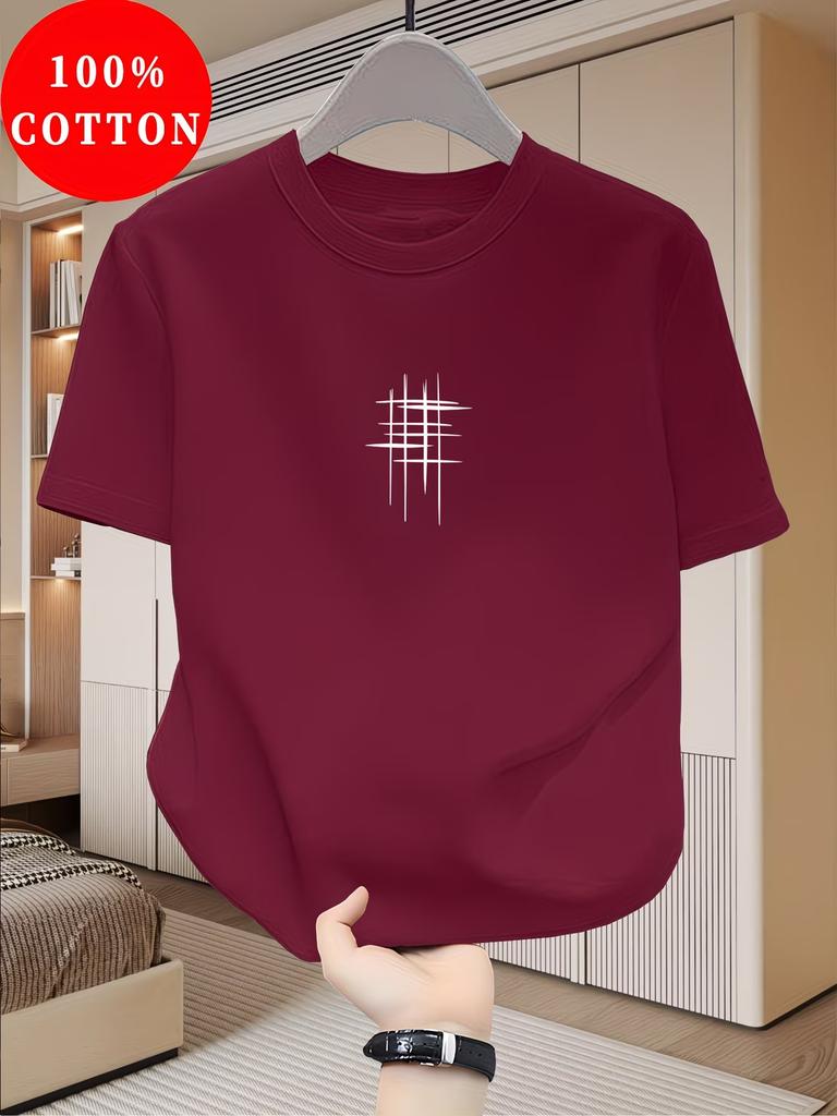 Unisex Oversized Minimal Line T Shirt 100 Cotton Simple Chest Graphic Tees Basic Streetwear Casual Short Sleeve Unisex Tops