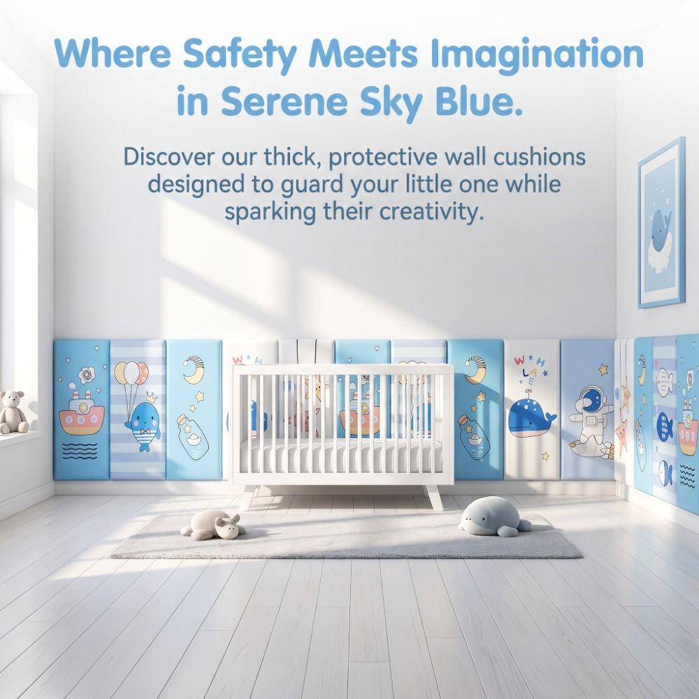 Self Adhesive Anti Collision Cushion Waterproof Foam Bumper Flexible Padded Wall Sticker  Bed Head