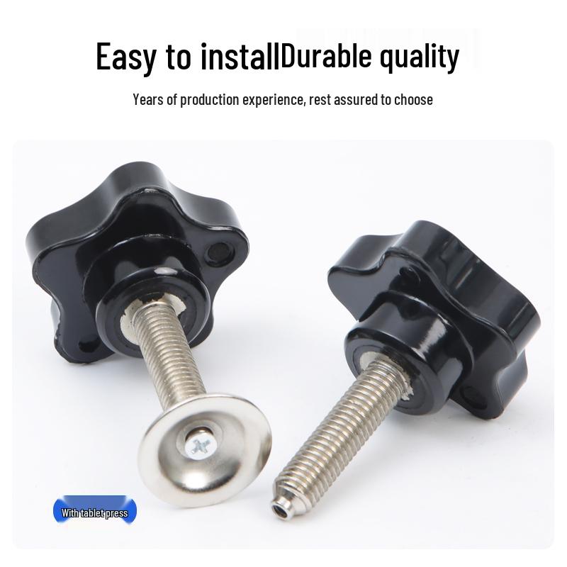 Pressure-Fit Hex Rubber Star Knob Handle for Adjustment