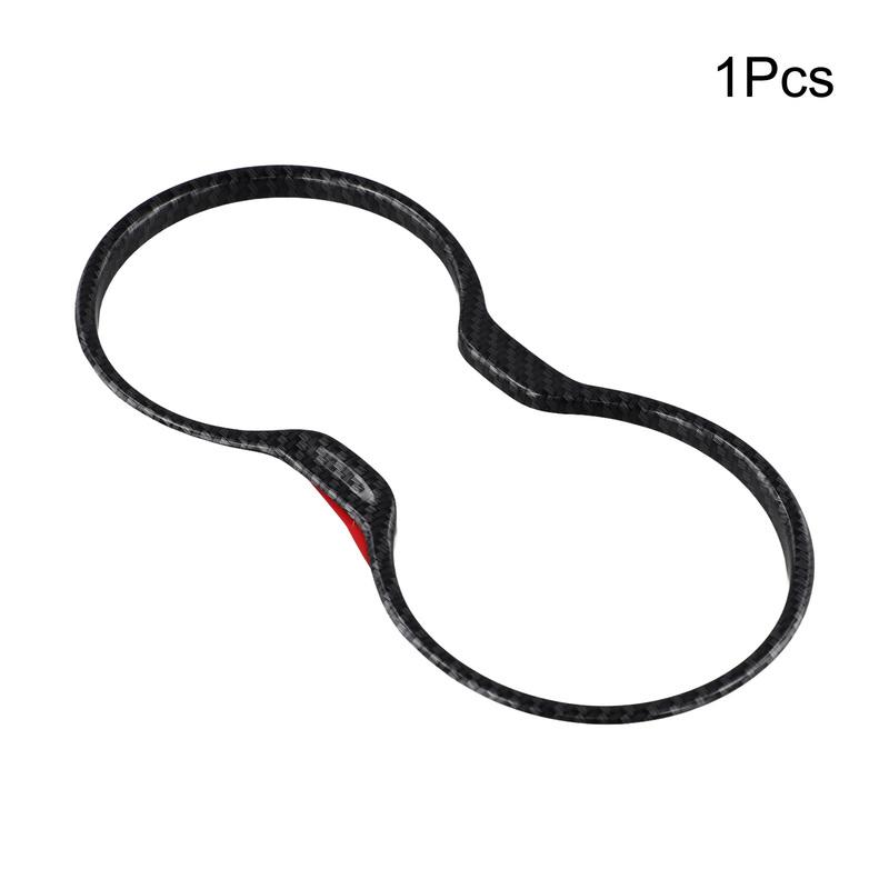 Stylish Carbon Fiber Cup Holder Trim For Guide 2017 Auto Cup Holder Decorative Cover Car Interior Accessories ABS
