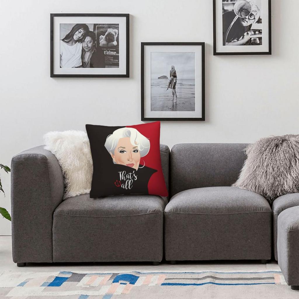 Federa per Cuscino Quadrata Meryl Streep Miranda Priestly Poliestere Lino Velluto Stampata con Zip Decorativa Copricuscino da Letto