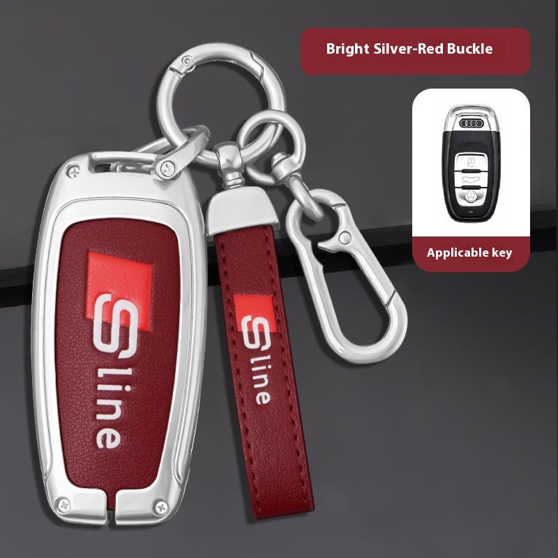 Car Zinc Alloy Leather Car Key Cover Case For B ABT A1 A2 A3 A4 A5 A6 A7 A8 Q2 Q3 Q4 Q5 Q7 Q8 TT RS3 RS4 RS5 RS6 S3 S4 S line
