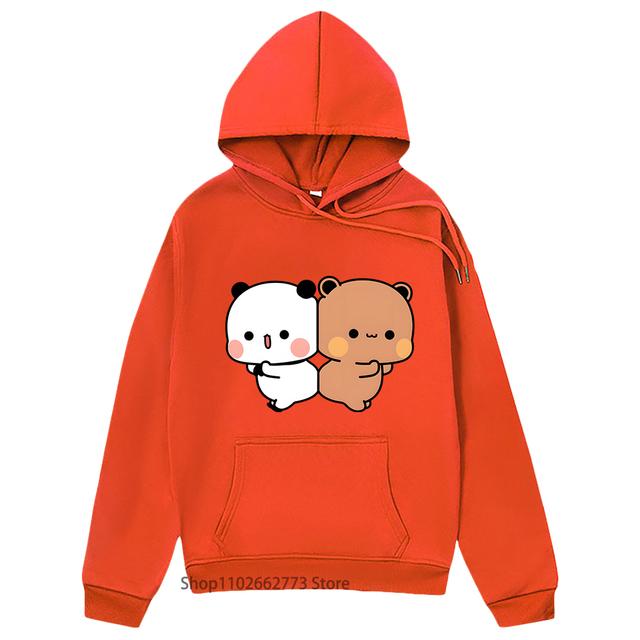 Bubu Dudu Mikiny Kawaii Bubu Dudu Grafické Mikiny Roztomilé Oblečení s Pandou Kreslené Dámské Ležérní Vtipné Korejské Pulovry